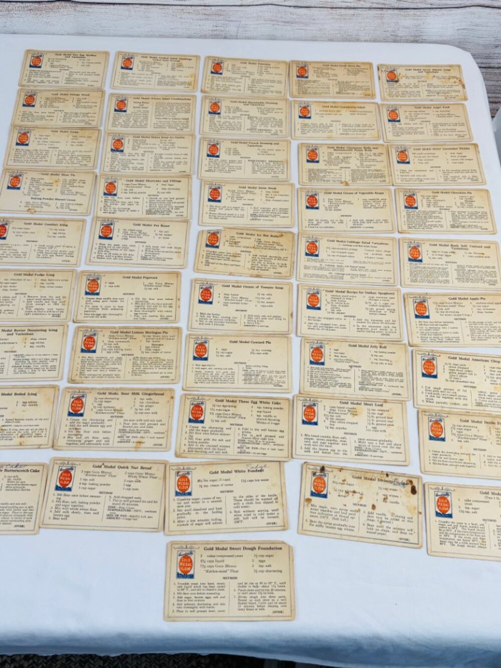 VTG Gold Medal Flour Recipe Cards Washburn Crosby Co 45+